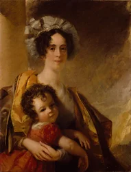 Pani John Clerk Maxwell z domu Frances Cay i jej syn James, 1833.