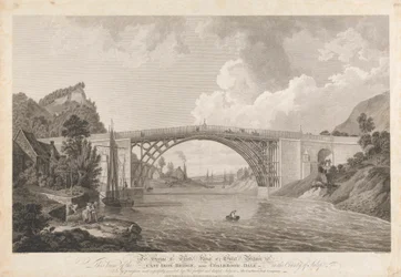 Widok na most żeliwny w pobliżu Coalbrookdale