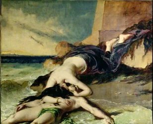 Hero i Leander (olej na płótnie)
