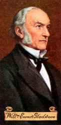 William Ewart Gladstone, wzięty z serii kart z papierosami, 1935