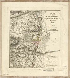 Plan bitwy stoczonej pod Camden 16 sierpnia