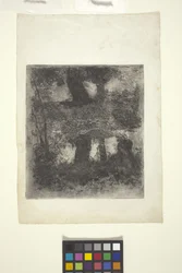 Krajobraz z fauna i basenem (odbity krajobraz) (akwaforta)
