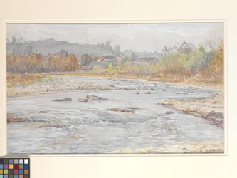 Whitewater Rapids (akwarela na białawym papierze)
