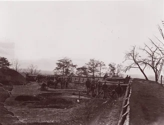 W pobliżu Dutch Gap w Wirginii. Fort Brady, ca. 1865.
