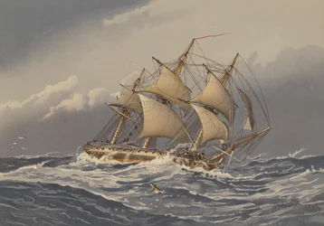 Fregata z 28 działami, około 1794