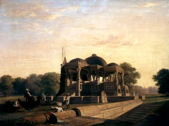 Starożytna świątynia w Hulwud, 1826.