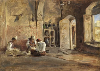 Wnętrze, Algier (olej na papierze nałożony na płótno)