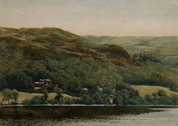 Widok Brantwood, s.1881 (akwarela, ołówek i atrament)