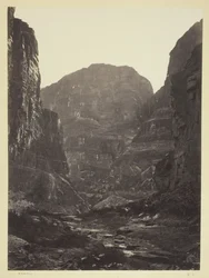 Kanon Kanab Wash, rzeka Kolorado, patrząc na południe, 1872.