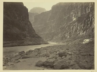 Rzeka Kolorado, Ujście Kanab Wash, Patrząc na Zachód, 1872.