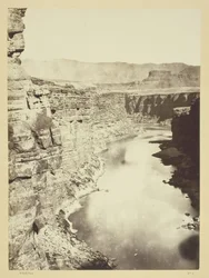 Grand Canon, rzeka Kolorado, w pobliżu Paria Creek, patrząc na zachód, 1872.