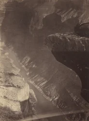 Patrząc na południe do Grand Canon, Colorado River, Sheavwitz Crossing, 1872.