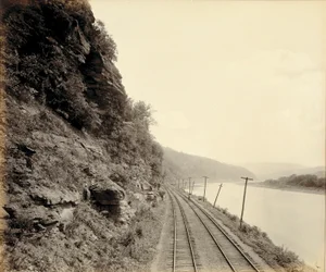Cathedral Rocks, rzeka Susquehanna w pobliżu Meshoppen, dla Lehigh Valley Railroad