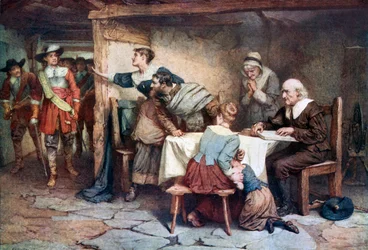 Przymierza (kolorowa litografia)