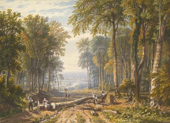 Drwale w Park Place, Henley, nad Tamizą, ca. 1826.