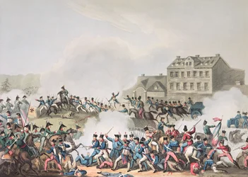 Bitwa pod Lipskiem (Leipzig), 19 października 1813: sztychowana przez I. Clarke