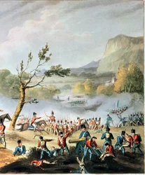Bitwa pod Maida, 4 lipca 1806, rytowana przez Thomasa Sutherlanda (b.c.1785) (detal z 70293)