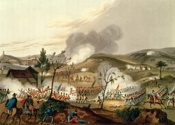 Bitwa pod Waterloo, 18 czerwca 1815 (akwatinta)