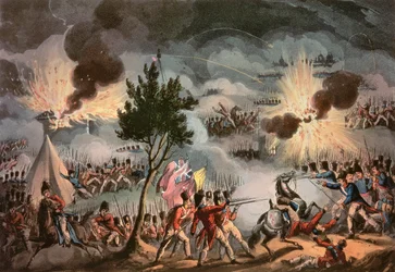 Sortie z Bayonne, o trzeciej nad ranem, 14 kwietnia 1814 r., Wyryty przez Thomasa Sutherlanda (bc.1785)