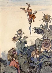 „Czy to nie cudowne!”, ilustracja do „Grafiki” czerwiec 1910 (akwarela)