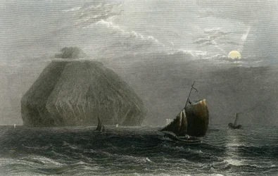 Ailsa Craig, grawerowane przez J. T. Willmore (ręcznie kolorowane grawerowanie)