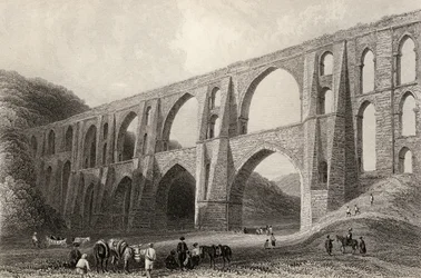 Akwedukt cesarza Walensa, niedaleko Pyrgo, Turcja, ryty przez R. Wallis