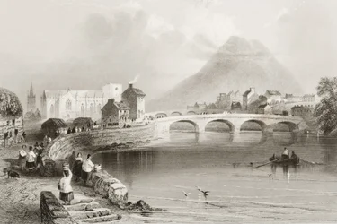 Ballina, hrabstwo Mayo, z „Scenery and Antiquities of Ireland” George