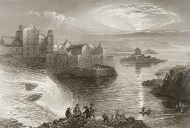 Ballyshannon, hrabstwo Donegal, z „Krajobrazy i starożytności Irlandii” George