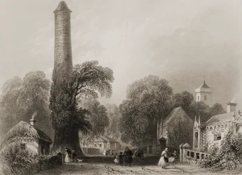 Clondalkin, Hrabstwo Dublin, Irlandia, z „Scenery and Antiquities of Ireland” George