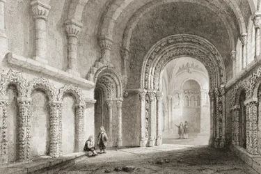 Kaplica Cormaca (zbudowana 1127-34), Skała Cashel, hrabstwo Tipperary, Irlandia, z „Krajobrazy i starożytności Irlandii” George