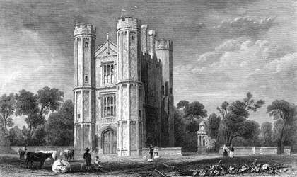 Leighs Priory, Essex, grawerowane przez E. Younga, 1832