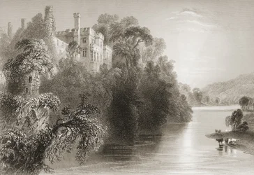 Zamek Lismore, Lismore, hrabstwo Waterford, Irlandia, z „Scenery and Antiquities of Ireland” George