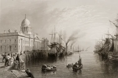 The Custom House, Dublin, z „Scenery and Antiquities of Ireland” George