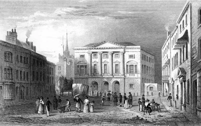 Shire Hall, Chelmsford, Essex, grawerowane przez Samuela Lacey, 1832