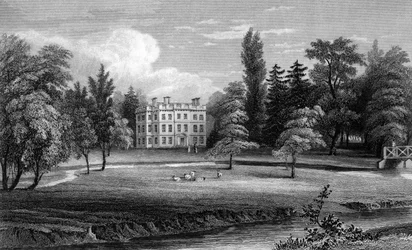 Writtle Lodge, Essex, grawerowane przez Williama Tomblesona, 1832