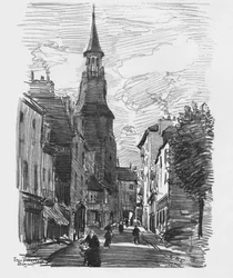 Wieża zegarowa, Dinan, ok. 1907 r.