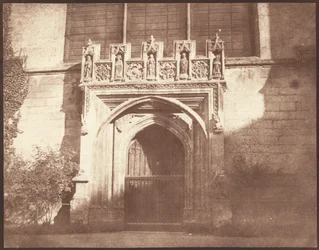 Starożytne drzwi w Magdalen College w Oksfordzie, kwiecień 1843 r. (zdjęcie)