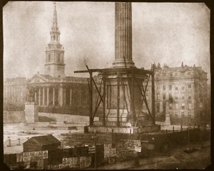 Kolumna Nelsona w budowie, ok. 1841 (odbitka na papierze solnym z negatywu kalotypu)