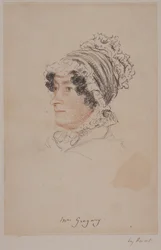 Pani Hannah Gregory (czerwono-szara kreda na papierze)