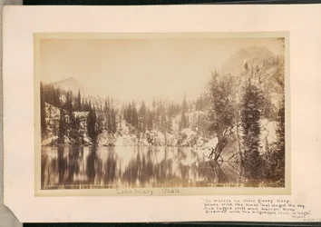 Jezioro Mary. Kanion Big Cottonwood. Utah