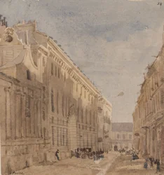 Początek Stajni Królów, Paryż, ok. 1828 (wc na papierze)