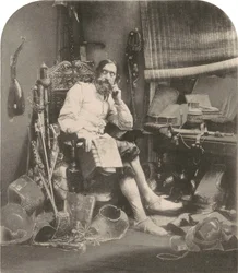 Don Kichot w swoim gabinecie, 1855, wydruk 1857 (zdjęcie)