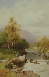 Ciche miejsce w dolinie Festiniog, Walia, 1909