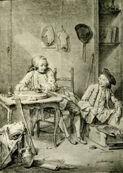 Dwóch chłopców-malarzy