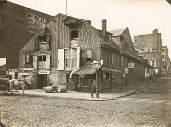 Race Street Wharf, Delaware Avenue przy Race Street, 1867