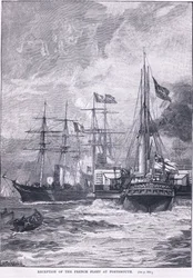 Odbiór francuskiej floty w Portsmouth 1865 AD