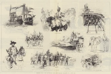 Szkice z Ilustrowanego Magazynu Marynarki Wojennej i Wojska, nr 1, lipiec 1884 r.