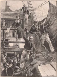 Bunt w Spithead: ściąganie czerwonej flagi AD 1797