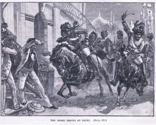 Zbuntowany Sepoys w Delhi 1857 AD