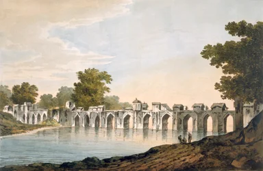 Widok na most w Ilionpoor nad rzeką Goomty, wyd. 1785-88.